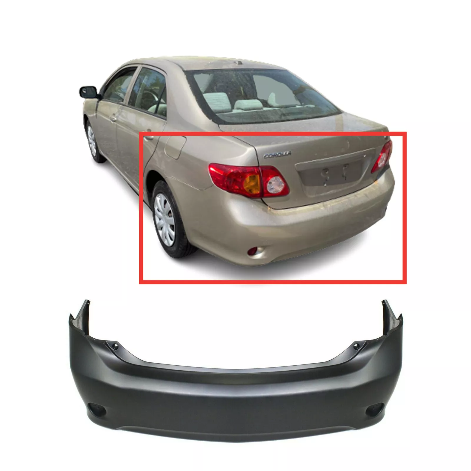Defensa Trasera Toyota Corolla 2009 - 2010