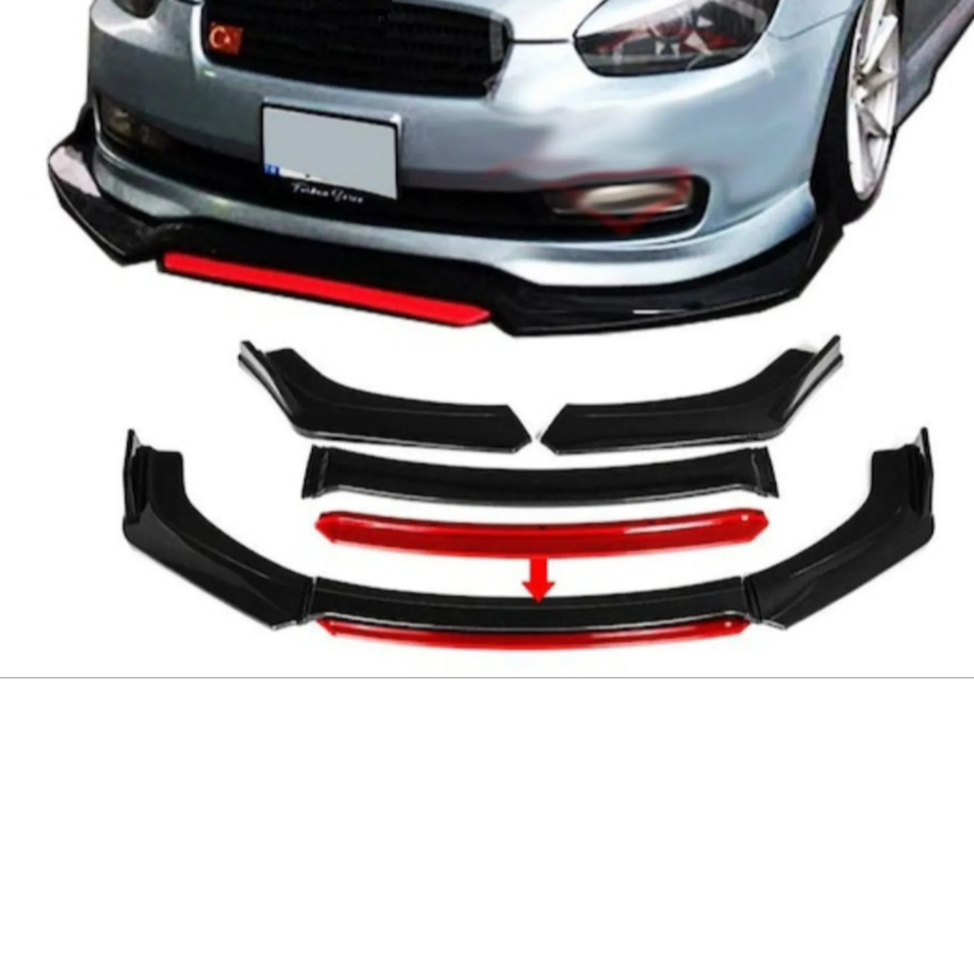 Lip Delantero Universal 4 Piezas  ( Splitter )