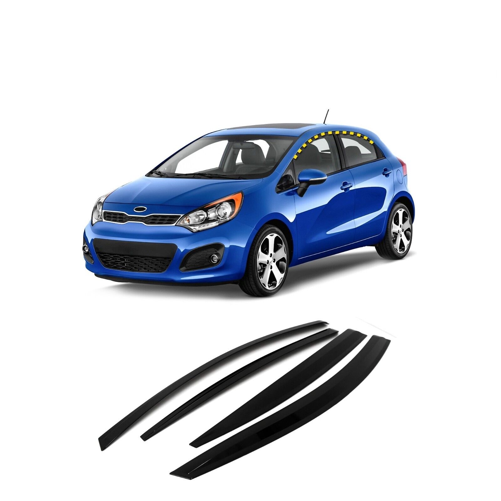 Viseras Kia rio Hatch 2012 - 2017